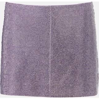 Self-Portrait Chainmail miniskirt - purple - XXS