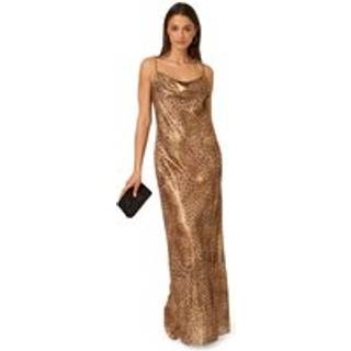 Adrianna Papell Adrianna Papell Adrianna by Printed Chiffon Lang Kjole - 42