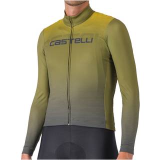 Castelli Apice Thermal Jersey Cykeljersey Herrer størrelse XL farve olivengrøn