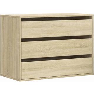 kommode til hjørne 80x41x58 cm konstrueret træ sonoma-eg