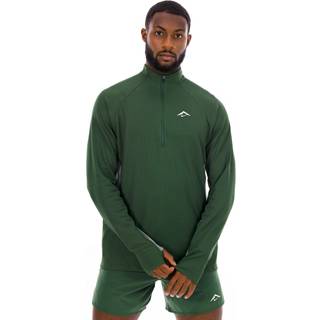 Nike Trail Dri-Fit 1/2-Zip Løbeshirt Herrer størrelse S farve grøn