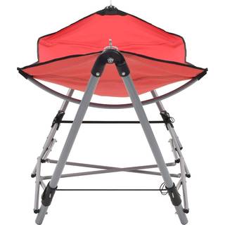 hængekøje med foldbart stativ rød