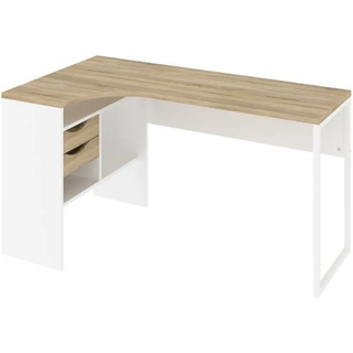 Function Plus Skrivebord - Hvid Eg struktur