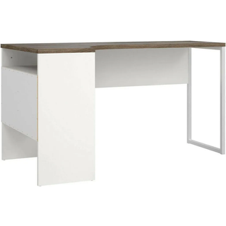 Tvilum Function Plus hjørneskrivebord - 145 cm - Hvid / trøffel