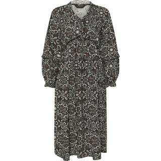PixieGirl Petite PixieGirl Petite Brown Folk Midaxi Dress - 44petite