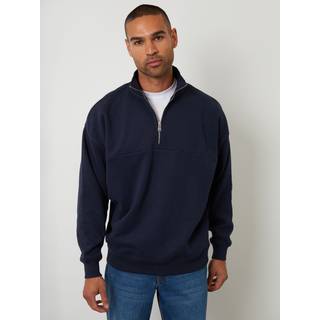 Threadbare Threadbare Relaxed Fit Half Zip Sweatshirt