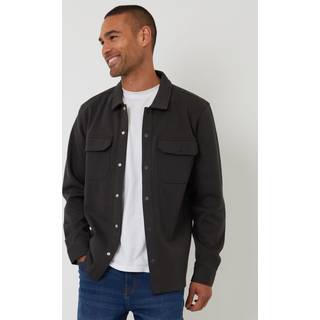 Threadbare Threadbare Blue Pique Popper Fastening Shacket