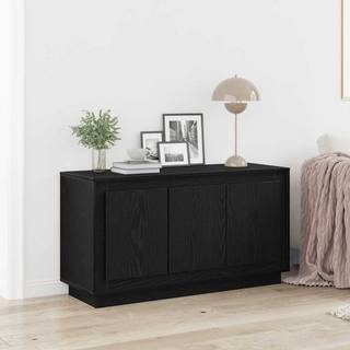 Sideboard Sort Eg 102 X 35 X 55 Cm Konstrueret Træ