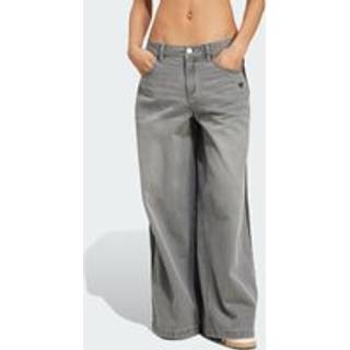 adidas Originals Denim Wide Jeans - 29/32 - washed grey denim