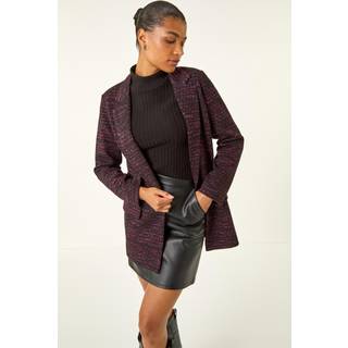 Roman Roman Pink Boucle Jersey Blazer