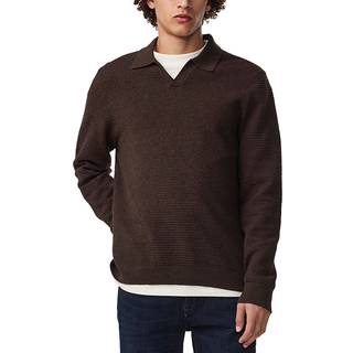 NN07 Paul Cotton Knitted Polo Demitasse Brown