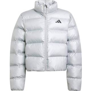 Syntetisk dun glam jakke til børn - Silver Metallic / Black Reflective - 164