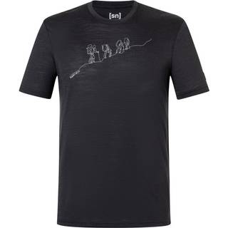 super.natural Hiking Tee Merino-shirt Herrer størrelse 46 - S farve sort