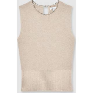 Reiss Reiss Nina strikket vest i uld-Blanding med halskæde og kant
