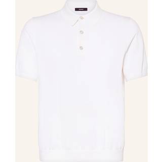 Reiss Reiss Off White Asher Cotton-Silk Polo Shirt - small