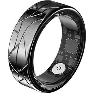 PX02 Crack Design Multi-Function Smart Ring med fotokontrol - Størrelse: 18.2mm - Sort