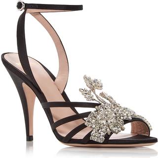 Valentino Garavani Ladycrush 100 embellished satin sandals - black - EU 37