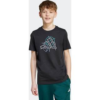 adidas adidas Black Tech Outline Graphic Print Kids T-Shirt