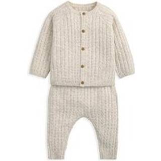 Mamas & Papas Mamas & Papas kabelstriksæt i brunt top og joggingbukser