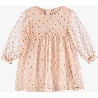 ChloÃ© Kids Baby sequined silk-blend dress - pink - M 9