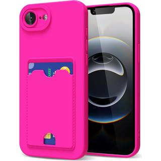 oakxco til iPhone 16e etui med kortholder Sdt silikone pung telefonetui med kreditkortspalte Bldt gummi tyndt tynd pung til kvinder Mnd med st