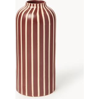 Håndmalet Vase Elio, H 23 cm RØD