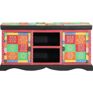 TV-skab Flerfarvet 100 x 35 x 50 cm Massivt mangotræ