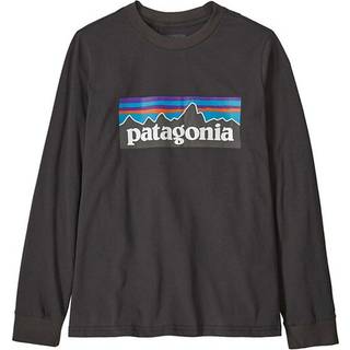 Patagonia Kid's L/S P-6 Logo T-Shirt Sweatere Børn størrelse L farve grå
