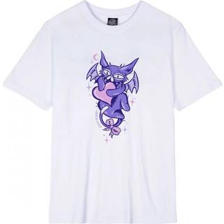 Santa Cruz Women's Night Critter Front T-Shirt T-shirt Damer størrelse 10 farve hvid