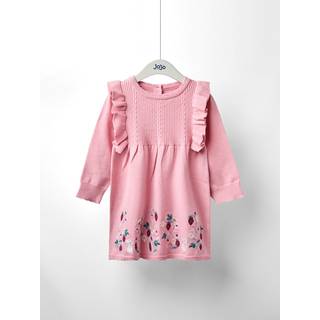 Jojo Maman Bébé JoJo Maman Bébé Broderet Frill Strikket Kjole - 104110cm