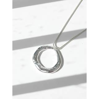 Mood Mood Silver Tone Polished Abstract Long Open Pendant