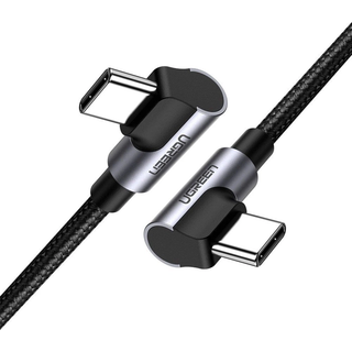Ugreen vinklet USB-C til USB-C-kabel 3A, 2m - Gråt
