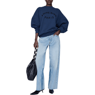 Anine Bing Jaci Sweatshirt Paris Navy - L