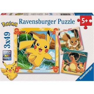 Ravensburger Pokémon puslespil - 3x49 brikker (På lager i butik)