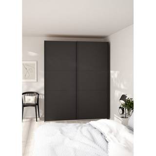 Como Garderobeskab 2 skydelåger 180 x 220 cm - Sort