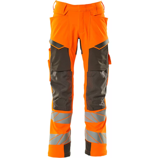 MASCOT ACCELERATE SAFE arbejdsbukser med knælommer, hi-vis orange/mørk antracit - 90C60