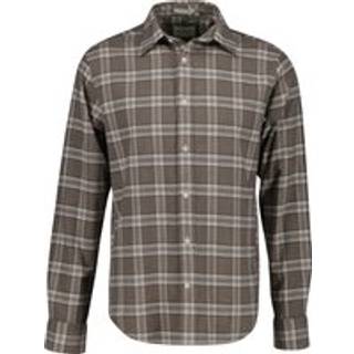 GANT Regular Fit Checked Flannel Shirt Dark Hazelnut Melange