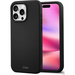 SiGN Liquid Silicone Cover til iPhone 16 Pro - Sort