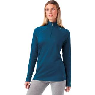 Smartwool Women's Classic All-Season Merino BL 1/4 Zip Boxed Merino undertøj Damer størrelse XL farve blå