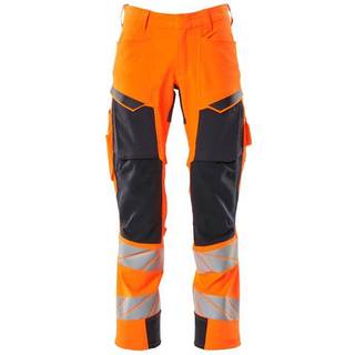 MASCOT ACCELERATE SAFE arbejdsbukser med knælommer, hi-vis orange/mørk marine - 76C56
