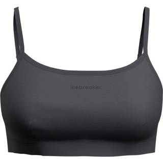 Icebreaker Women's Merinoino Core Bra Graphite Merino undertøj Damer størrelse XS farve grå