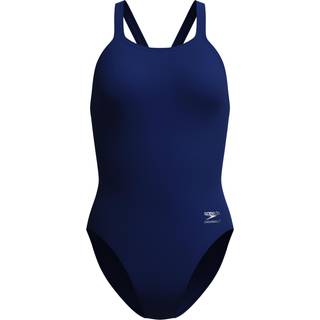 Women's Solid Leaderback Swimsuit Navy