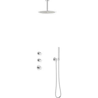 Damixa Iris XS 2 brusesystem (3 greb) til indbygning i krom