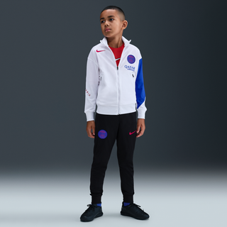 Maskinstrikket Paris Saint-Germain Strike Third Nike Dri-FIT Total 90-fodboldtracksuit til større børn - hvid - XL