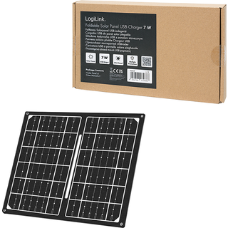LogiLink 7Watt Solarpanel med USB-A. Solenergi på Farten