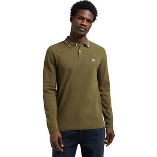 Lee Long Sleeve Regular Pique Polo Army Green Size S