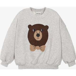 Mini Rodini GOTS Bear Chenille Sweatshirt Grey  Grey 92/98 cm  Grå  92/98 cm  mand