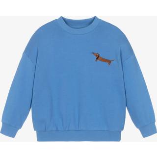 Mini Rodini GOTS Dog Sweatshirt Blue  Blue 80/86 cm  Blå  80/86 cm  mand