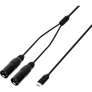 USB-C Y-cable - 2 x XLR male x USB-C - 3 m - Adam Hall Cables