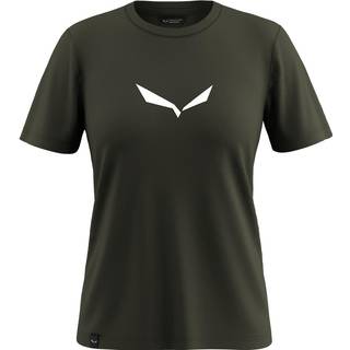 Salewa Women's Solid Dri-Release S/S Tee T-shirt Damer størrelse 38 farve olivengrøn/sort